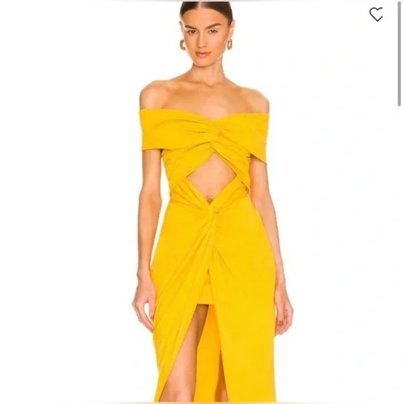 Yaura Revolve sz 12 ChiChi Dream Dress. Midriff cutout high-low maxi NWT - Picture 3 of 13